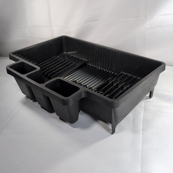 Rubbermaid 8354 Black Space Saver Drainer Drip Dish Drying Rack 1182 2015 13x18x - Picture 12 of 16